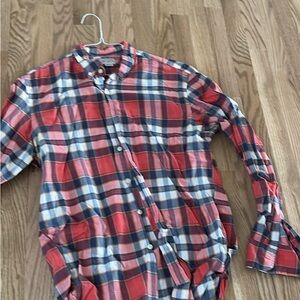 J. Crew Red and Blue Plaid Dress Shirt